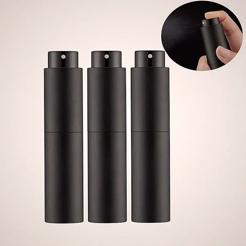 10ml Refillable Perfume Atomizer Travel Spray Bottle Mini Cologne Empty Black