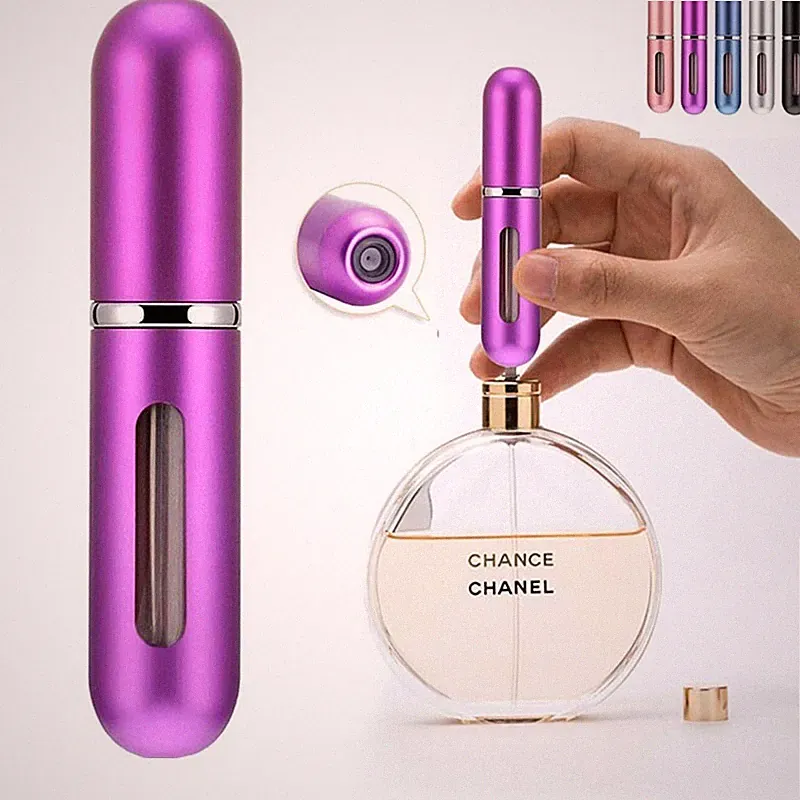 5PCS Mini Travel Perfume Atomizer Bottle Refillable Portable Spray, BRAND NEW