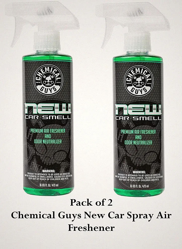 Chemical Guys New Car Smell Scent Air Freshener & Odour Eliminator 16oz (2 Pack)