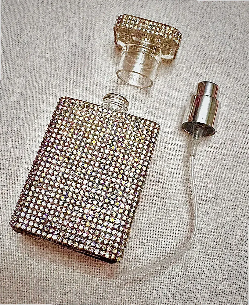 Refillable, Travel Perfume Glass Bottle With Spray/Atomizer BLING (NEW)