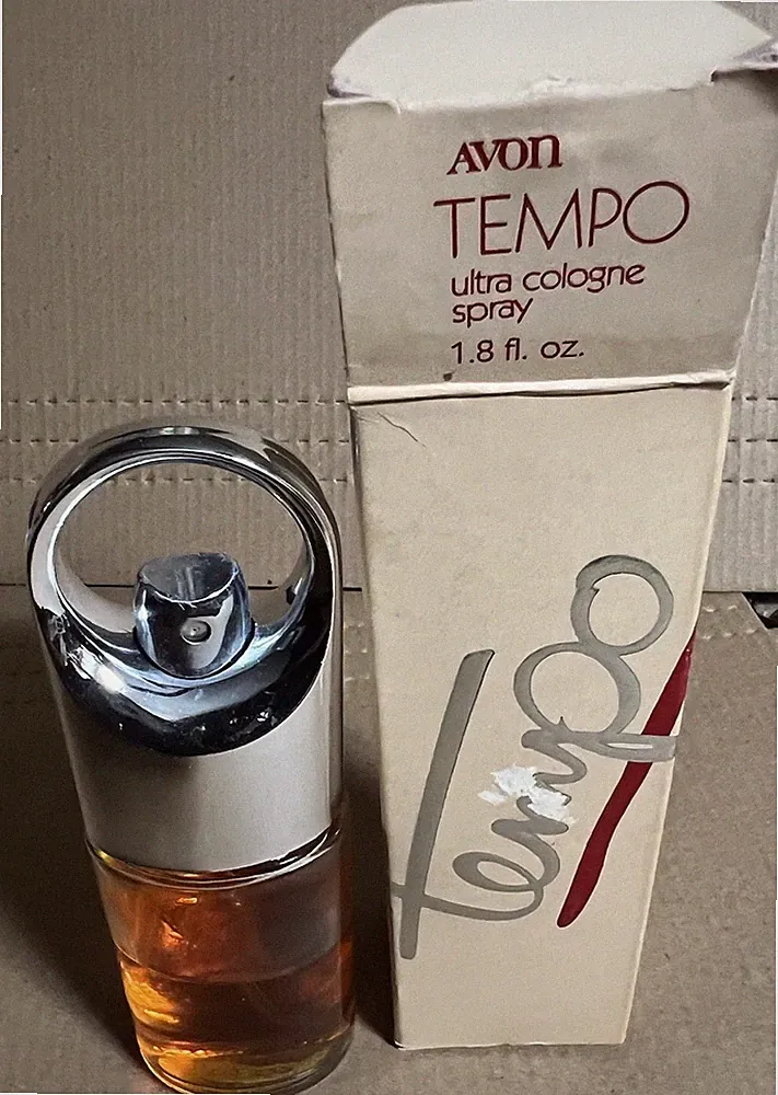 Vintage Avon Tempo Ultra Cologne Spray 1 FL OZ Natural Non-aerosol Spray Perfume